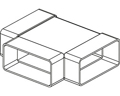 Obdĺžnikový kanálový konektor v tvare T pre ventilačné systémy