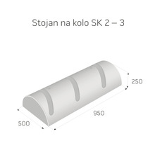Stojan na bicykel SK 2-3 s rozmermi