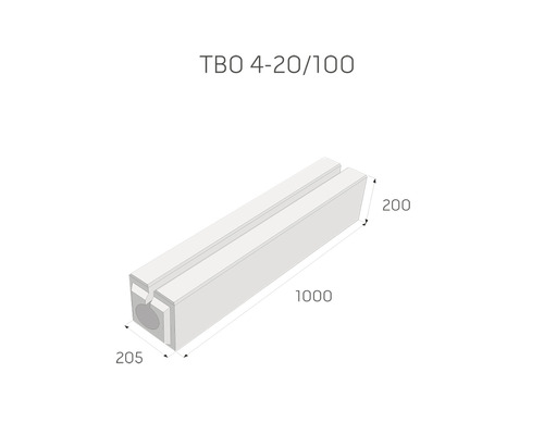 Debniaca tvárnica TBO 4-20/100 s rozmermi 205 x 200 x 1000 mm