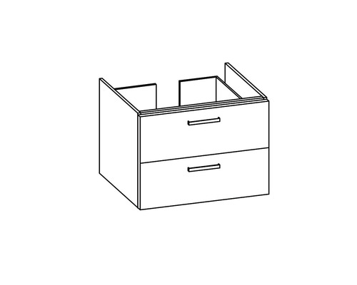 Skrinka pod umývadlo s dvomi zásuvkami