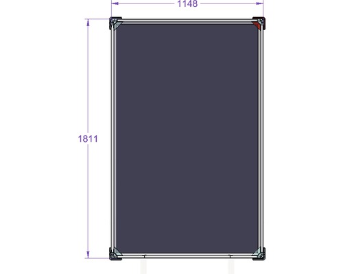 Obrázok tabule s rozmermi 1148 x 1811 mm.