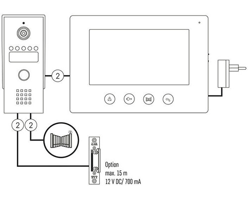 Schéma zapojenia dverového interkomu