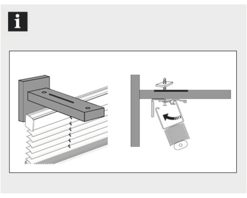 Obrázok montáže držiaka záclony