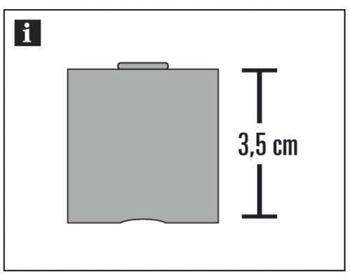 Symbolický obrázok: Informácie o veľkosti 3,5 centimetra