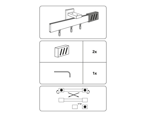 Montážny návod pre záclonovú tyč s príslušenstvom
