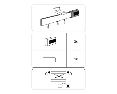 Obrázok záclonovej tyče s montážnym návodom