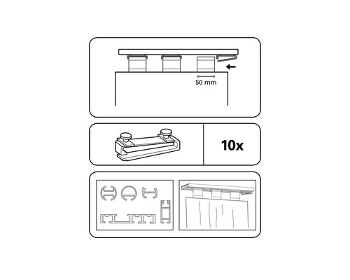 Obrázok montáže záclon s príslušenstvom
