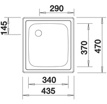 Nerezový drez Blanco TOP EE 4 X 4 470 x 435 mm nehrdzavejúca oceľ naturfinish 501065