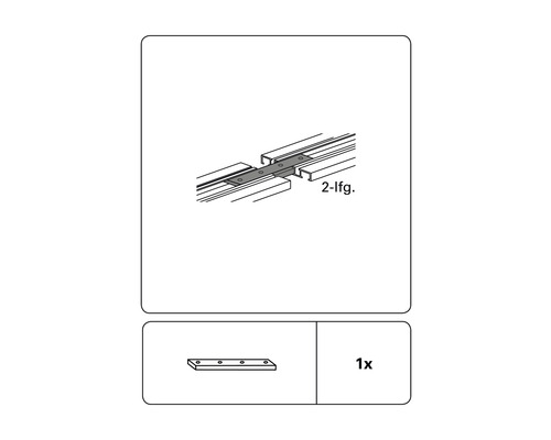 Spojovací diel pre lišty, 2 kusy