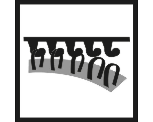 Symbol pre upevnenie textilu