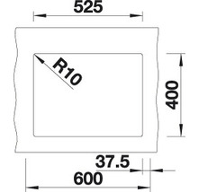 Granitový drez Blanco SUBLINE 340/160-U 460 x 555 mm antracitová 523548