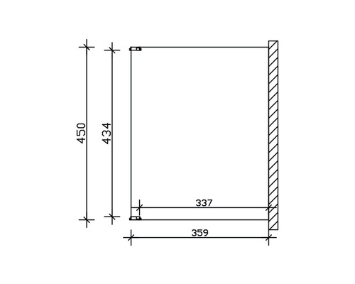 Technický nákres skrine s rozmermi