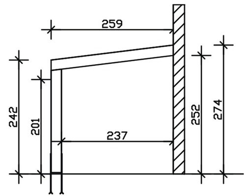 Technický výkres s rozmerovými údajmi pre produkt