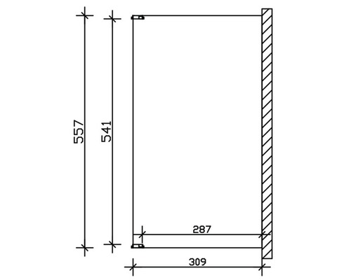 Technický nákres skrine s rozmermi