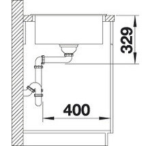 Granitový drez Blanco LEGRA 500 x 780 mm cafe 522206