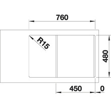 Granitový drez Blanco LEGRA 500 x 780 mm cafe 522206