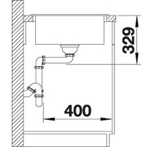 Granitový drez Blanco LEGRA 500 x 860 mm cafe 523331