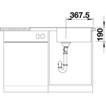 Granitový drez Blanco LEGRA 500 x 860 mm cafe 523331