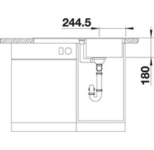 Granitový drez Blanco FAVUM 435 x 860 mm antracitová 524227