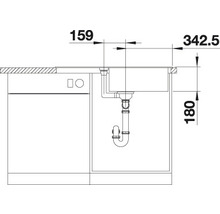 Granitový drez Blanco FAVUM 435 x 860 mm cafe 524238