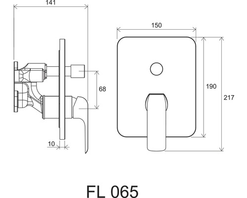 Technický nákres podomietkovej batérie s rozmermi