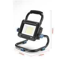 LED Aku pracovný reflektor Lumakpro IP40 50W 4800lm 6500K čierny