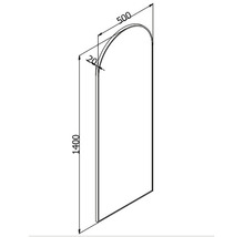 Zrkadlo do kúpeľne Cordia Portal 140x50 cm