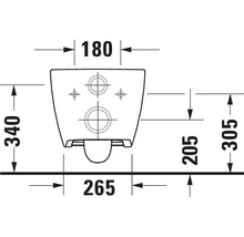 Závesné WC set DURAVIT Viu otvorený splachovací kruh 25110900001
