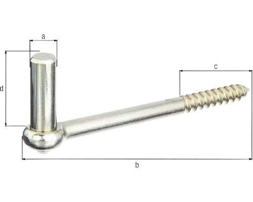 Dverový hák so závitom na upevnenie