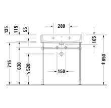 Klasické umývadlo na skrinku DURAVIT Vero Air sanitárna keramika biela 70 cm 2350700000