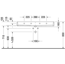 Klasické umývadlo na skrinku DURAVIT Vero Air sanitárna keramika biela 120 cm 2350120000