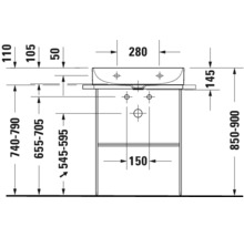 Umývadlo na skrinku DURAVIT DuraSquare sanitárna keramika biela 60 cm 2356600041
