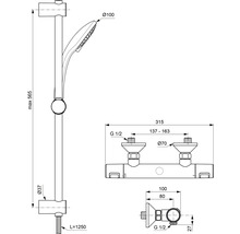 Sprchový systém Ideal Standard CeraTherm T25 chróm lesklý 600 mm-thumb-7