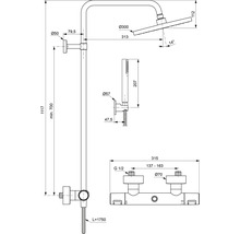 Sprchový systém Ideal Standard CeraTherm T25 vr. termostatu čierny-thumb-12