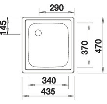 Nerezový drez Blanco TOP EE 4 X 4 470 x 435 mm nehrdzavejúca oceľ naturfinish 501065