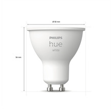 LED žiarovka Philips HUE 8719514340060 White GU10 5.2W 400lm 2700K stmievateľná - kompatibilná so SMART HOME by hornbach-thumb-3