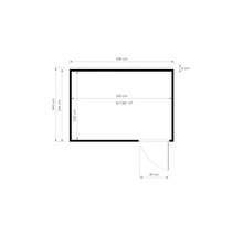Drevený záhradný domček Cubo 3 prírodný 337x234 cm-thumb-26