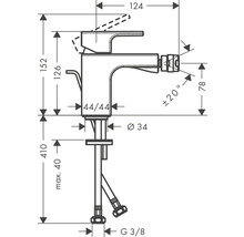 Bidetová batéria hansgrohe Vernis Shape chróm HG 71211000-thumb-1