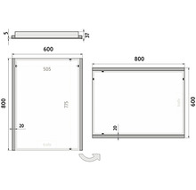 LED zrkadlo do kúpeľne ZP 11002