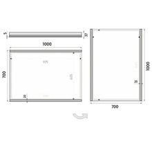 Zrkadlo do kúpeľne s LED osvetlením Nimco 100x70 cm ZP 12004