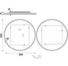 LED zrkadlo do kúpeľne Nimco 80 x 80 cm ZP 26002R