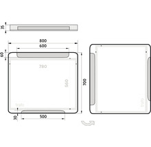 LED zrkadlo do kúpeľne Nimco 80x70 cm ZP 22003