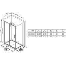 Sprchová zástena pre sprchové dvere RAVAK Blix Slim BLSPS-90 bright alu+Transparent X9BM70C00Z1-thumb-2