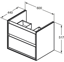 Kúpeľňová skrinka pod umývadlo Ideal Standard Connect Air orech 60x51,7x44 cm