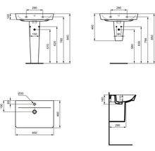 Klasické umývadlo Ideal Standard sanitárna keramika biela 65 x 45 x 16 cm E029701-thumb-6 Klasické umývadlo Ideal Standard sanitárna keramika biela 65 x 45 x 16 cm E029701-thumb-6
