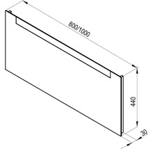 Zrkadlo do kúpeľne RAVAK Clear 1000 100 x 44 cm X000000766