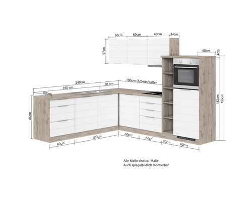 Kuchyňa s rozmermi pre plánovanie a inštaláciu