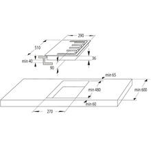 Montážne rozmery varnej dosky