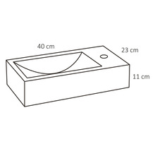 Umývadlo Tarn Bluestone 40x23x11 cm