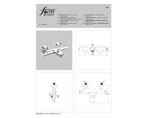 Vaňová termostatická batéria, chróm